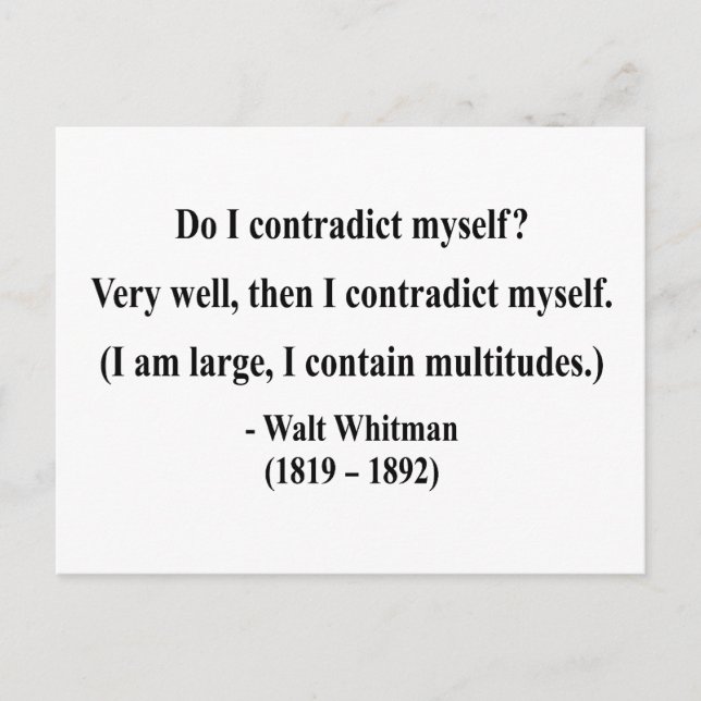 Whitman Quote 6a Postcard (Front)
