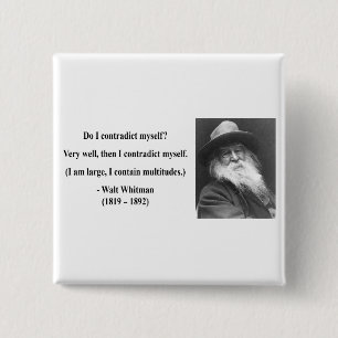 Whitman Quote 6b 15 Cm Square Badge