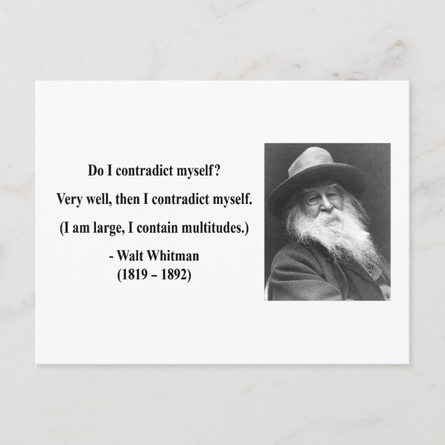 Whitman Quote 6b Postcard (Front)