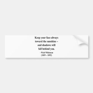 Whitman Quote 7a Bumper Sticker