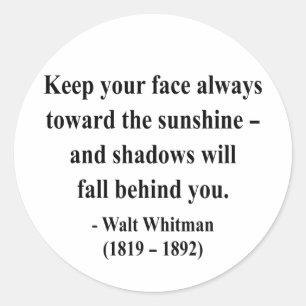 Whitman Quote 7a Classic Round Sticker