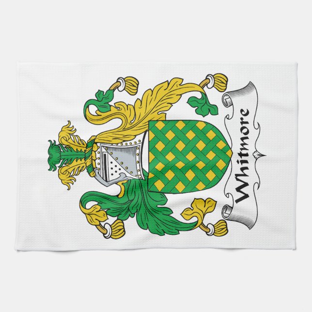 Whitmore Family Crest Tea Towel (Horizontal)