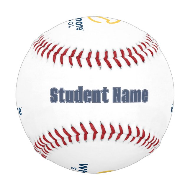 Whitmore School Personalised Baseball (Front)