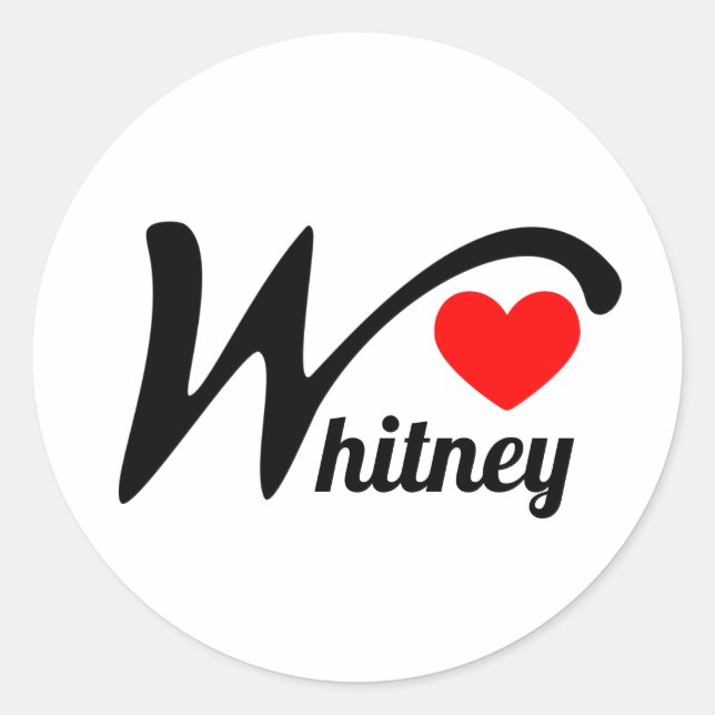 Whitney Classic Round Sticker (Front)