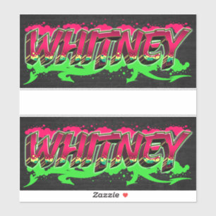 Whitney First Name Graffiti Sticker