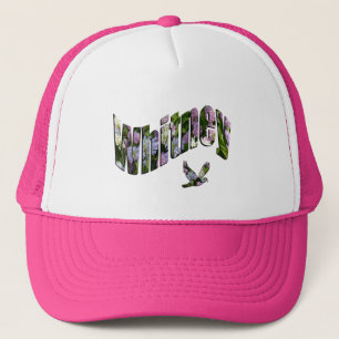 Whitney, Floral Girls Name Logo, Trucker Hat