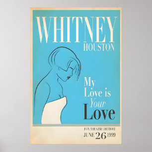 Whitney Houston, Live In Detroit, Original Print