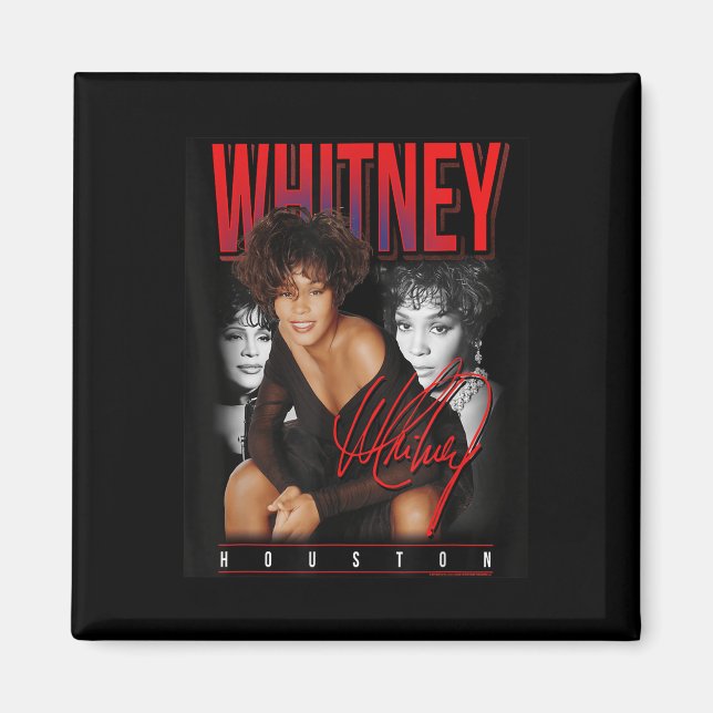 Whitney Houston Retro Photo Collage  Magnet (Front)