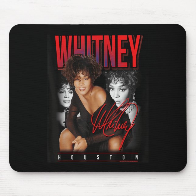 Whitney Houston Retro Photo Collage  Mouse Mat (Front)