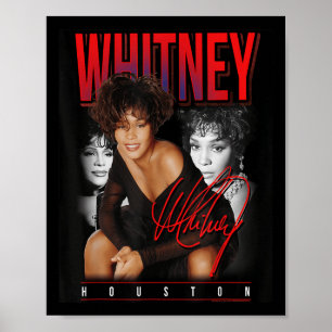 Whitney Houston Retro Photo Collage  Poster