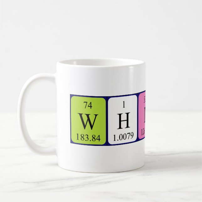 Whitney periodic table name mug (Left)