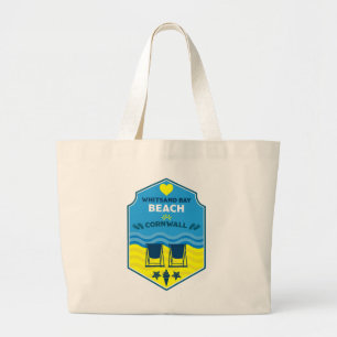 Whitsand Bay Beach Cornwall Large Tote Bag