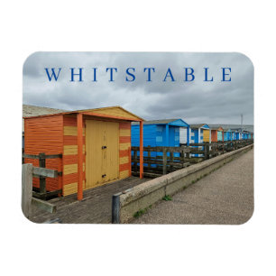 Whitstable beach huts fridge magnet