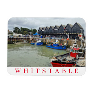 Whitstable harbour view fridge magnet