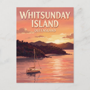 Whitsunday Island Sunset Cruise Airlie Beach Postcard