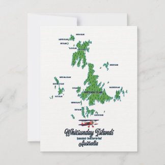 Whitsunday Islands Australia map poster