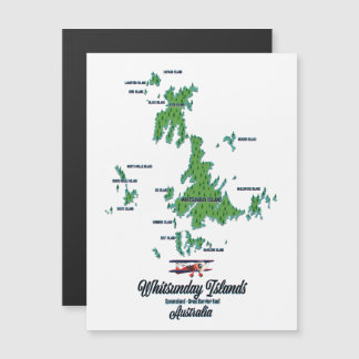 Whitsunday Islands Australia map poster