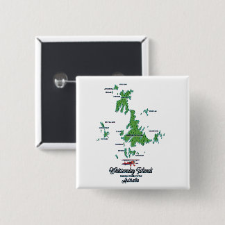 Whitsunday Islands Australia map poster 15 Cm Square Badge
