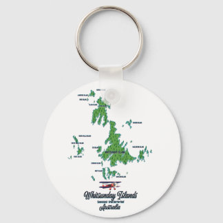 Whitsunday Islands Australia map poster Key Ring