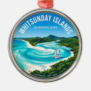 Whitsunday Islands Australia Metal Tree Decoration
