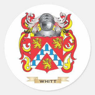 Whitt Family Crest (Coat of Arms) Classic Round Sticker