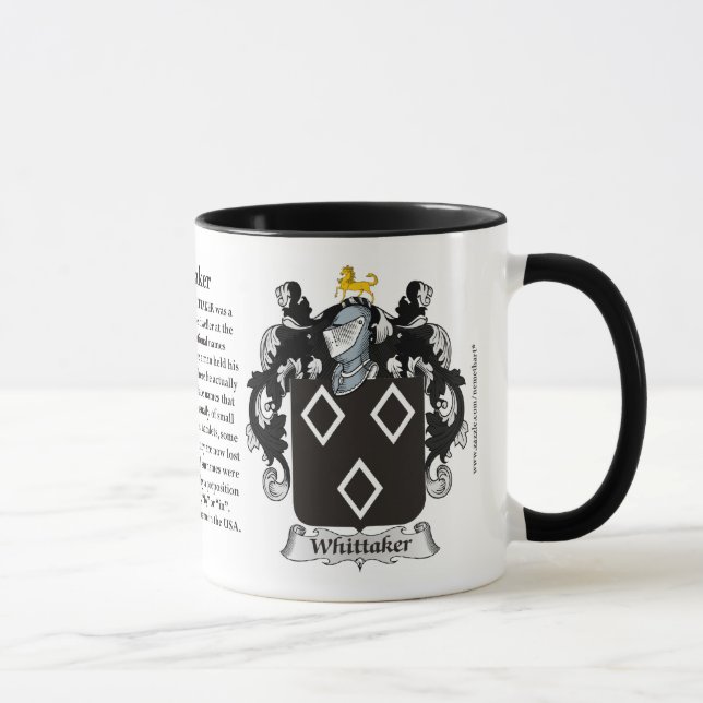 Whittaker Family Coat of Arms Mug (Right)