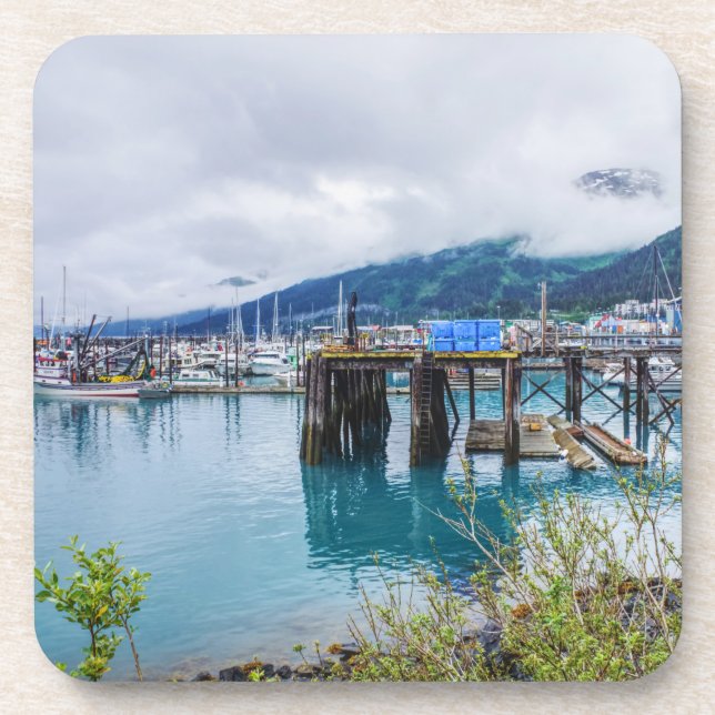 Whittier Alaska Harbor Coaster (Front)