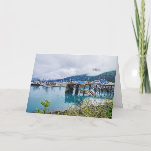 Whittier Alaska Harbour Greeting Card (Front)