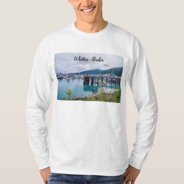 Whittier Alaska Harbour Men's Long Sleeve Shirt (Front)