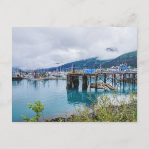 Whittier Alaska Harbour Postcard