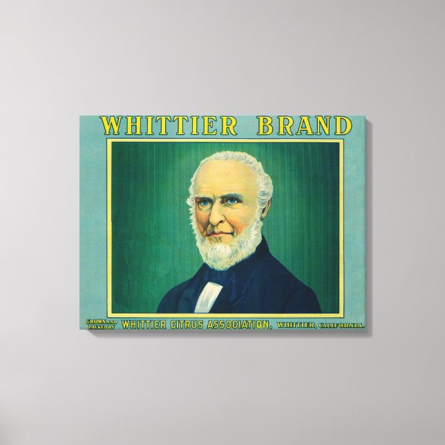 Whittier Lemon LabelWhittier, CA Canvas Print (Front)