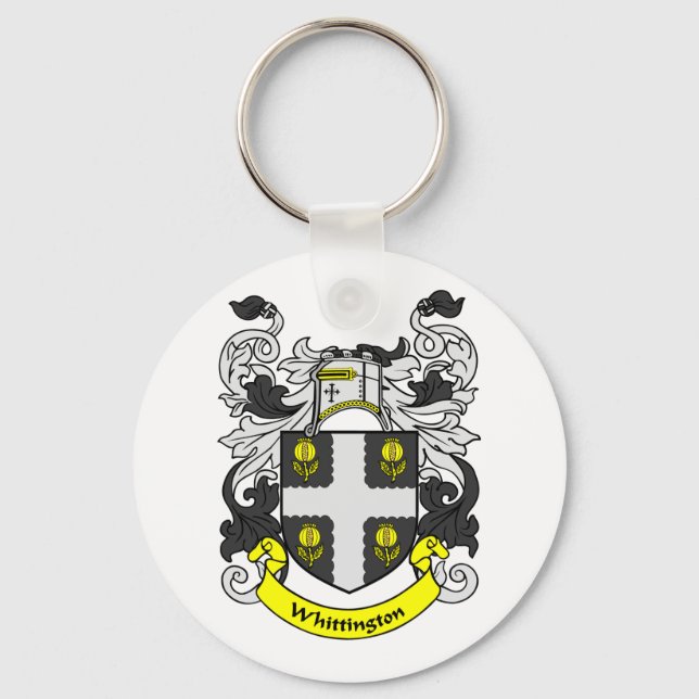 WHITTINGTON Coat of Arms Key Ring (Front)