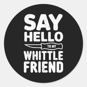 Whittler Wood Carver Whittling  Classic Round Sticker