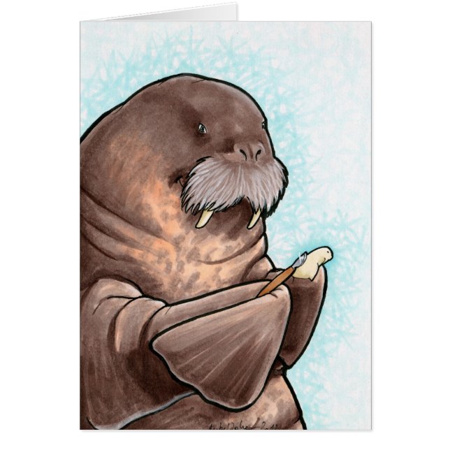 Whittling Walrus Card (Front)