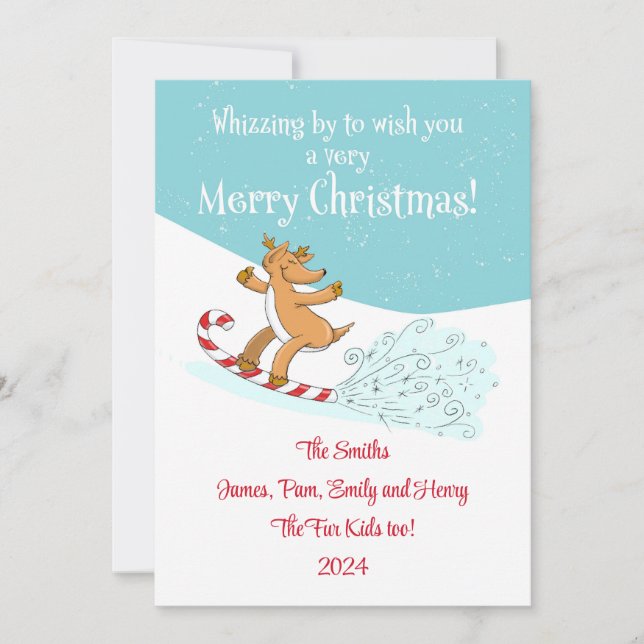 Whizzing By - Christmas Card (Front)