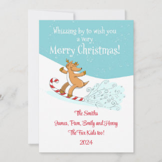 Whizzing By - Christmas Card