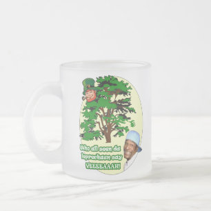 Who all seen da Leprechaun Frosted Glass Coffee Mug
