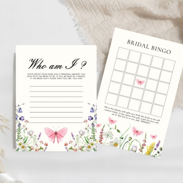 Who Am I Butterflies Bridal Shower Game (Creator Uploaded)