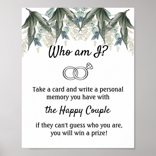 Who am I? Flowers Poster (Front)