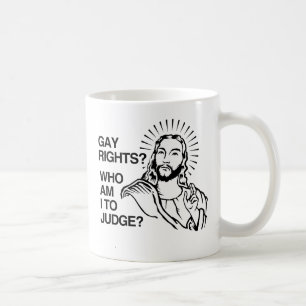 WHO AM I TO JUDGE.png Coffee Mug