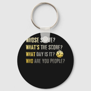 Who Are You People Funny Pickleball Sport Key Ring