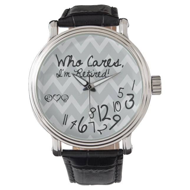 Who cares, I'm Retired! - eatlovepray logo Watch (Front)