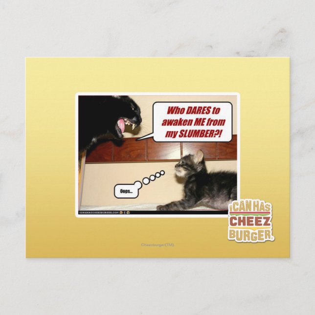 Who dares awaken me? postcard (Front)