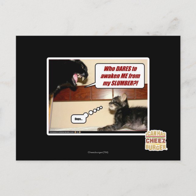 Who dares awaken me? postcard (Front)