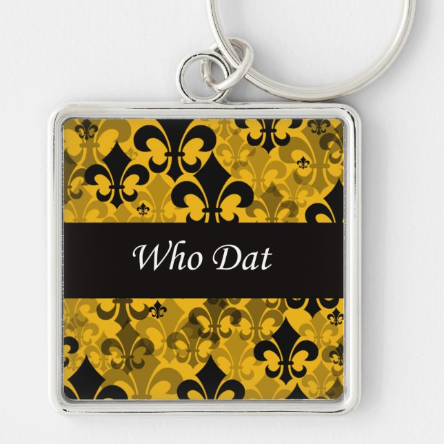 Who Dat t-shirts Key Ring (Front)