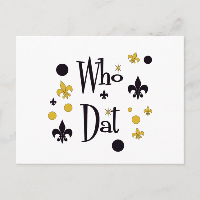 Who Dat t-shirts Postcard (Front)