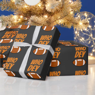 WHO DEY CINCINNATI FOOTBALL CHRISTMAS WRAPPING PAPER