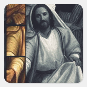 Who Do YOU Say That I AM? Square Sticker