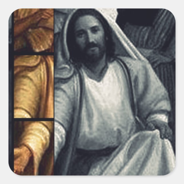 Who Do YOU Say That I AM? Square Sticker (Front)