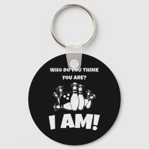 Who Do You Think You Are I Am Funny Vintage Clic B Key Ring